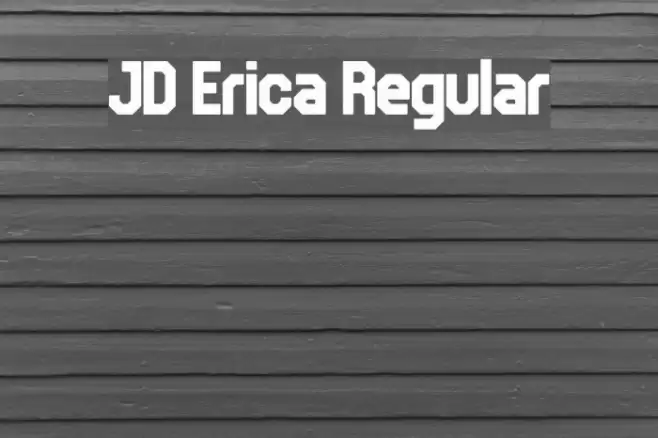 JD Erica Regular Font examples
