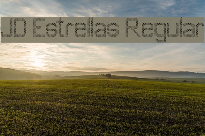 JD Estrellas Regular Font examples