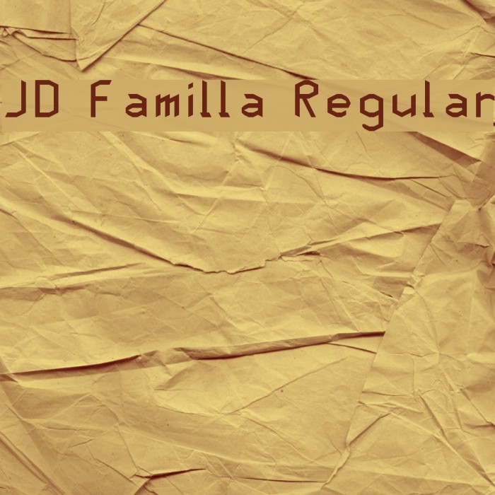 JD Familla Regular Example 2