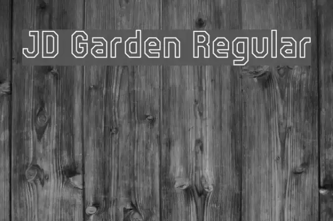 JD Garden Regular Font examples
