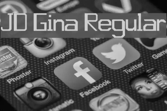 JD Gina Regular Font examples