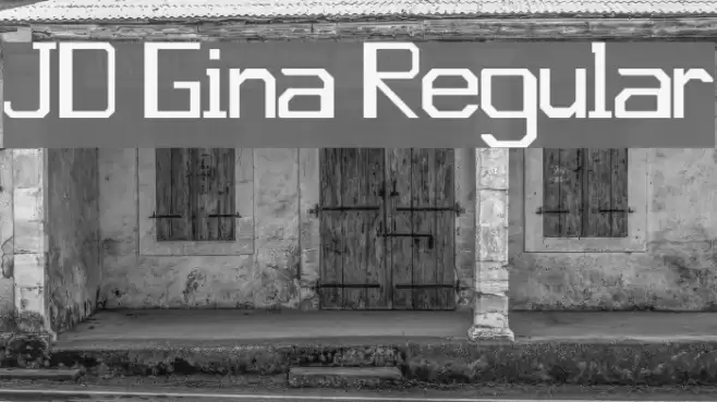 JD Gina Regular Font examples