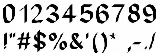 JD Glare Font OTHER CHARS