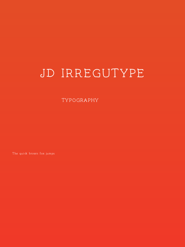 JD Irregutype Poster