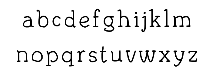 JD Irregutype Font LOWERCASE