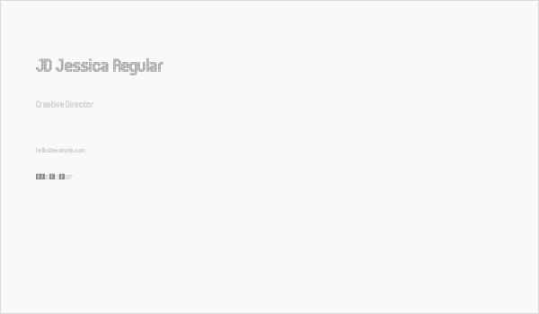 JD Jessica Regular Business Card