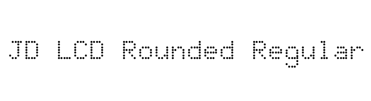 JD LCD Rounded Regular Font