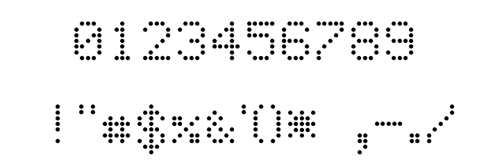 JD LCD Rounded Regular Font OTHER CHARS