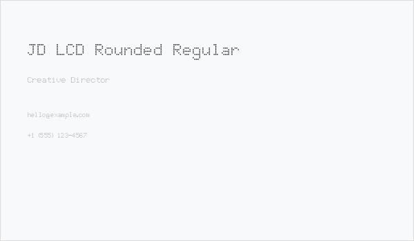 JD LCD Rounded Regular Business Card