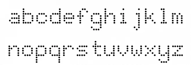 JD LCD Rounded Regular フォント 小文字