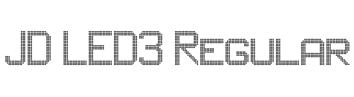 JD LED3 Regular Font
