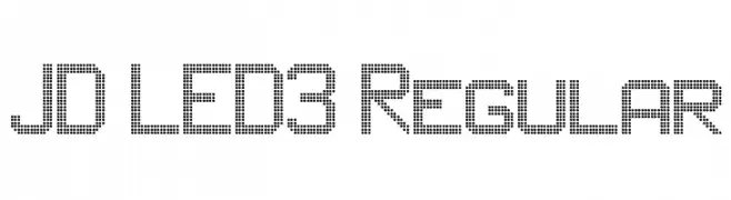 JD LED3 Regular  font caratteri gratis