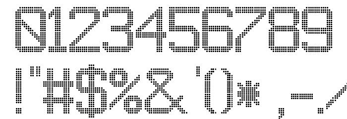 JD LED3 Regular Font OTHER CHARS