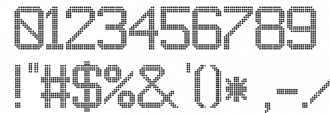 JD LED3 Regular Font OTHER CHARS