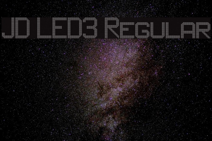 JD LED3 Regular Font examples