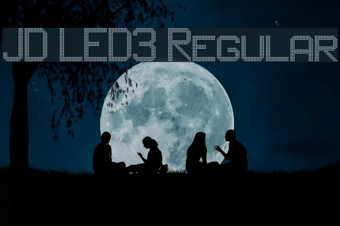 JD LED3 Regular Font examples
