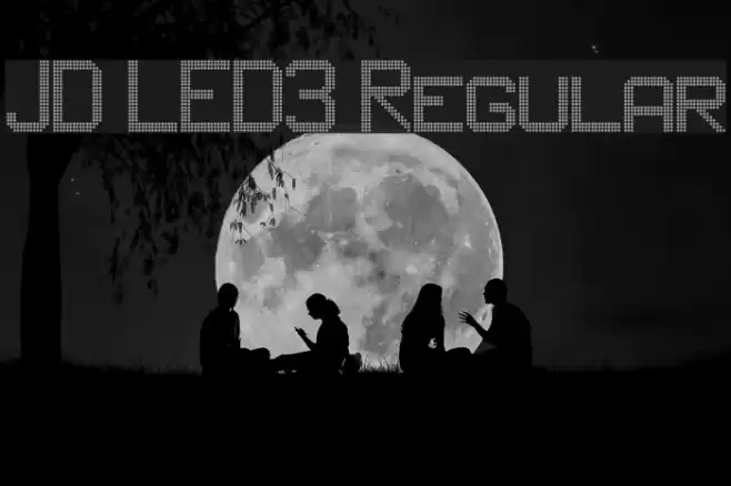 JD LED3 Regular Font examples