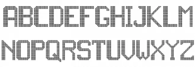 JD LED5 Regular Шрифта ВЕРХНИЙ