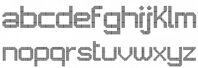 JD LED5 Regular Caratteri MINUSCOLO