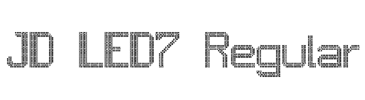 JD LED7 Regular  font caratteri gratis