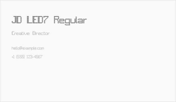 JD LED7 Regular Business Card