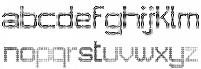 JD LED7 Regular フォント 小文字