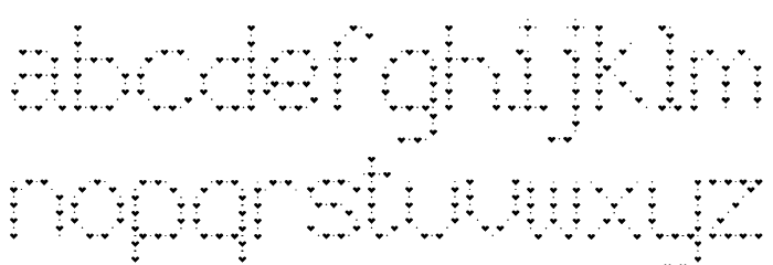 JD Lovers Regular Font LOWERCASE