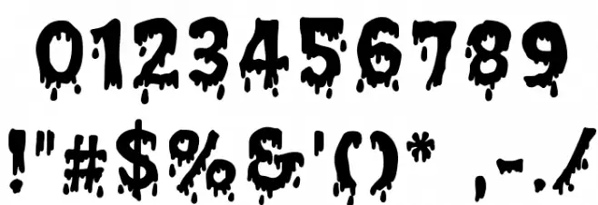 JD Melted Font OTHER CHARS