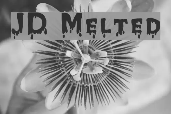 JD Melted Font examples