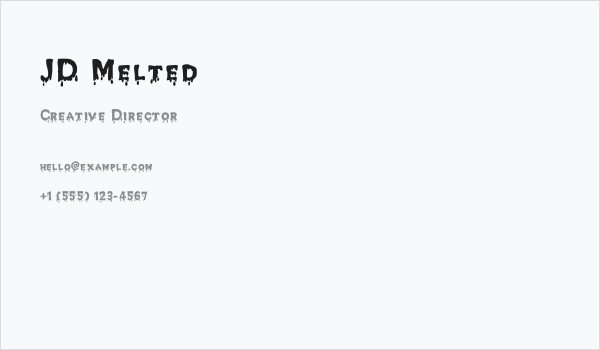 JD Melted Business Card