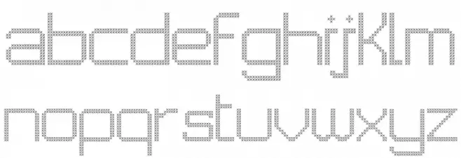JD Pinwheel Regular Font LOWERCASE