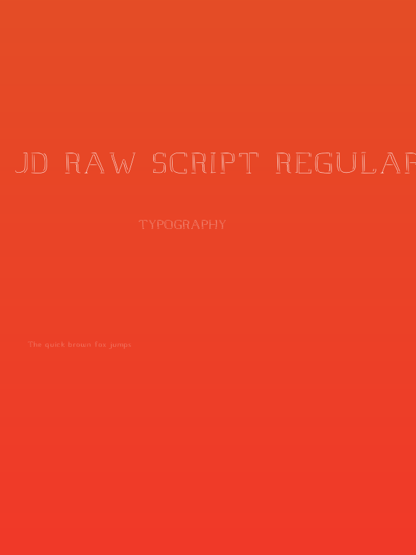 JD Raw Script Regular Poster