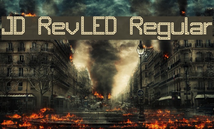 JD RevLED Regular Font examples