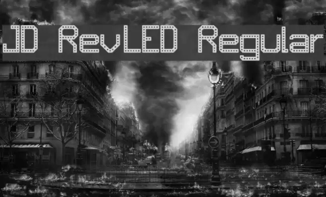 JD RevLED Regular Font examples