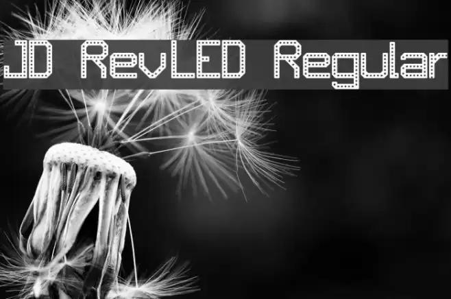 JD RevLED Regular Font examples