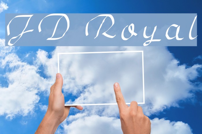 JD Royal Font examples
