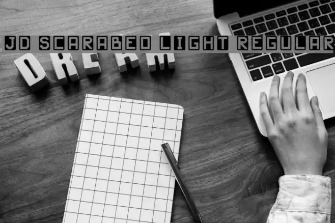 JD Scarabeo Light Regular Font examples