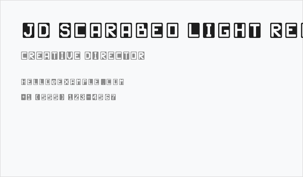 JD Scarabeo Light Regular Business Card