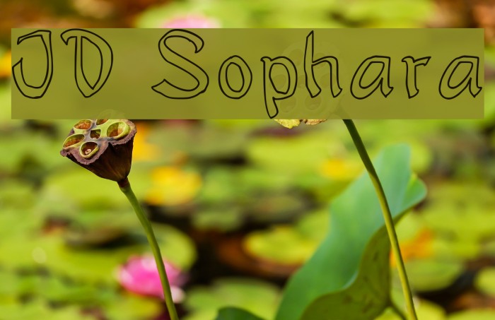JD Sophara Font examples