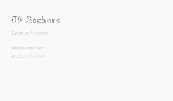 JD Sophara Business Card