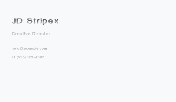 JD Stripex Business Card