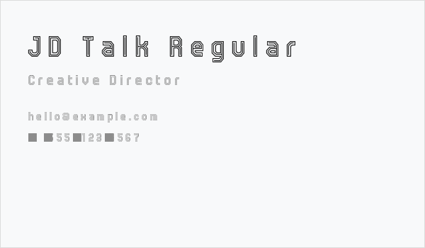 JD Talk Regular Business Card