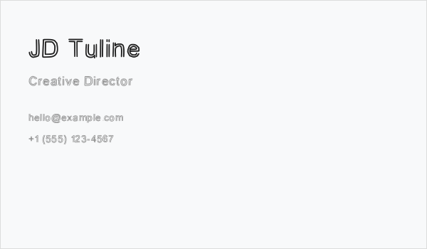 JD Tuline Business Card