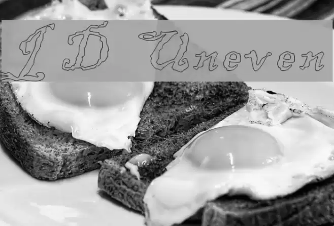 JD Uneven Font examples