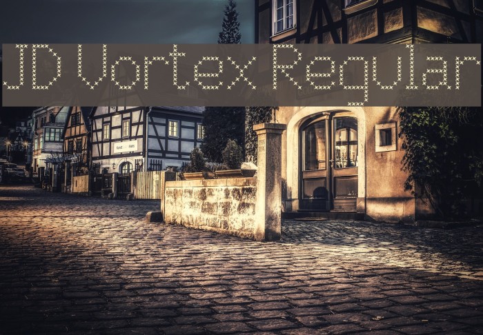 JD Vortex Regular Font examples