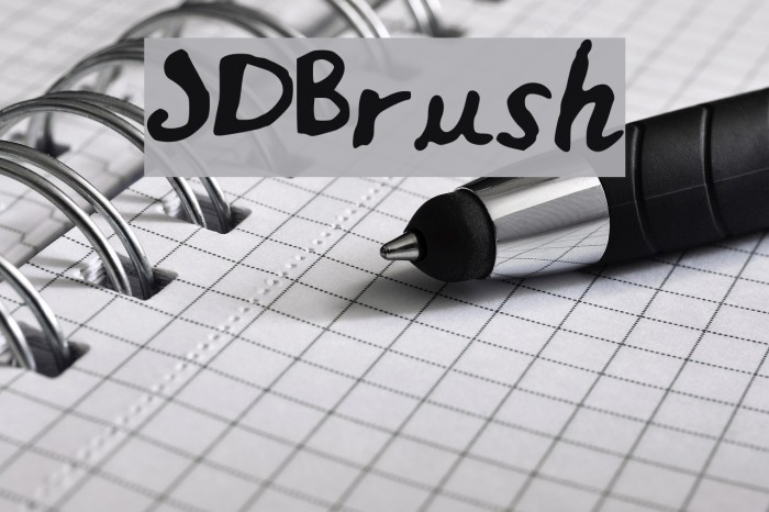 JDBrush Font examples