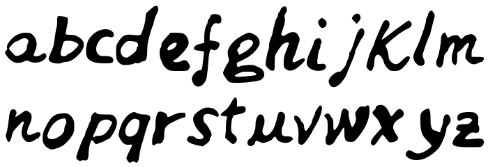 JDBrush Font LOWERCASE