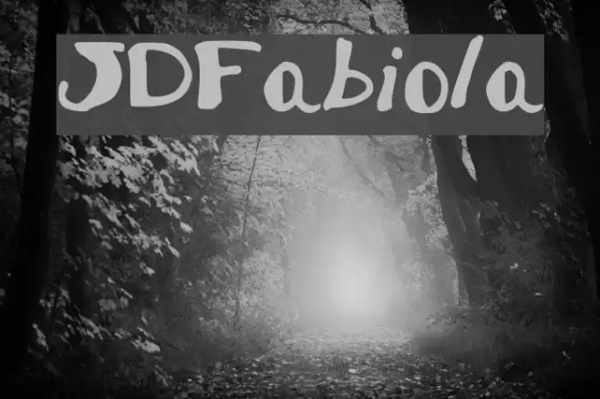 JDFabiola Font examples