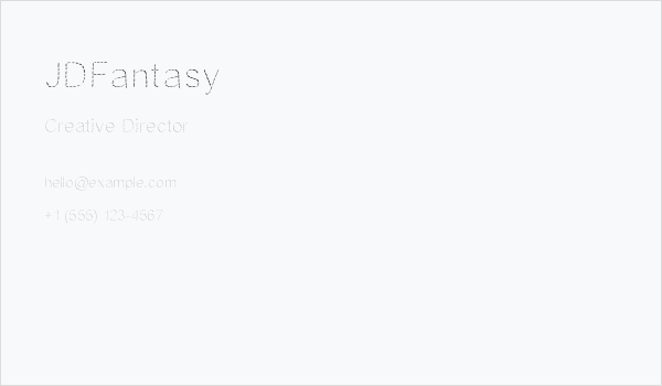 JDFantasy Business Card