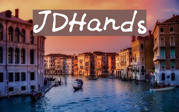 JDHands Font examples